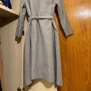 Belted Grey Waterfall trench coat